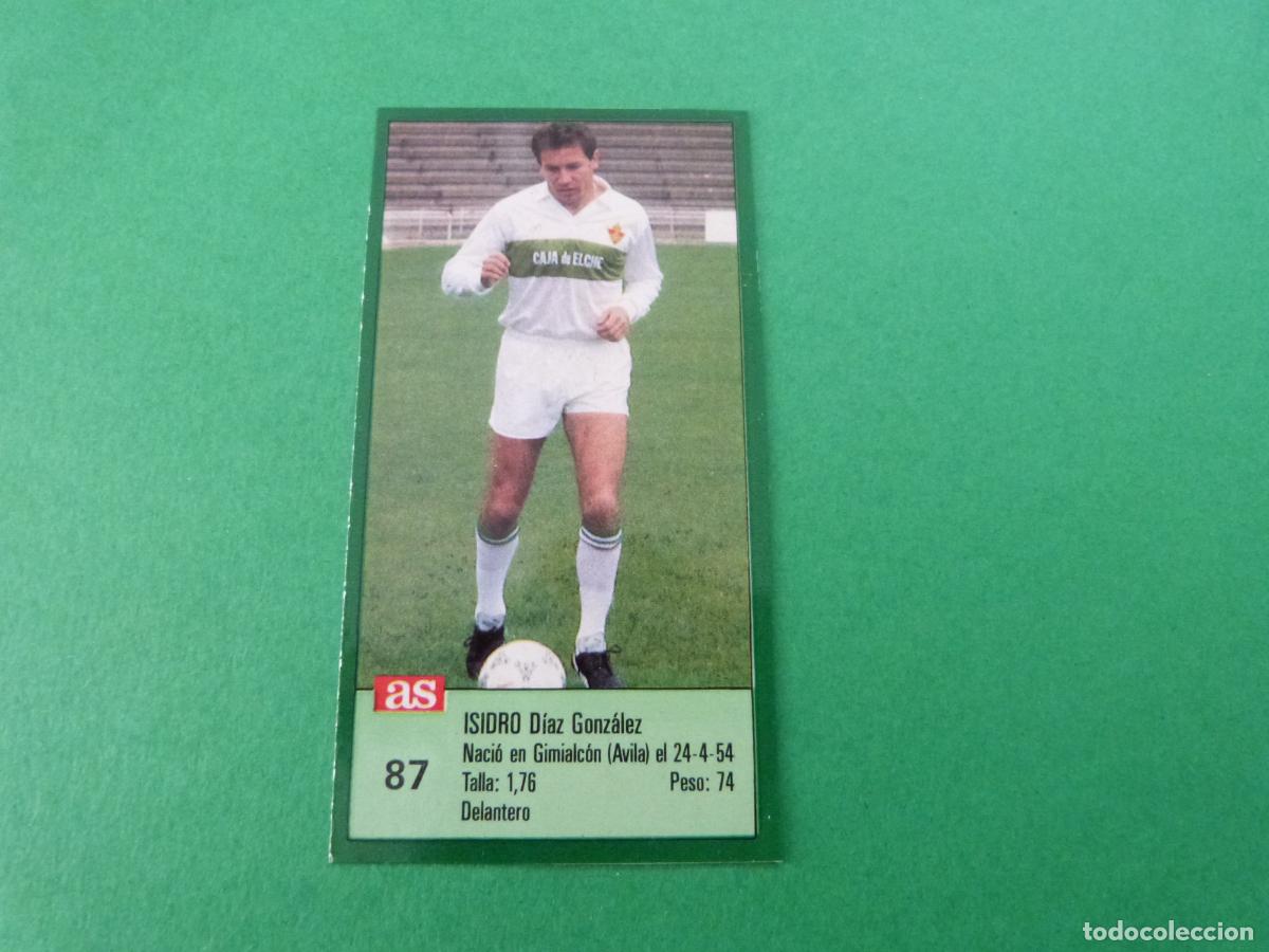 Cromos de F&uacute;tbol: CROMO FUTBOL ISIDRO ELCHE C.F. RECORTADO N&ordm; 87 ASES DE LA LIGA 1988-1989/88-89 DIARIO AS