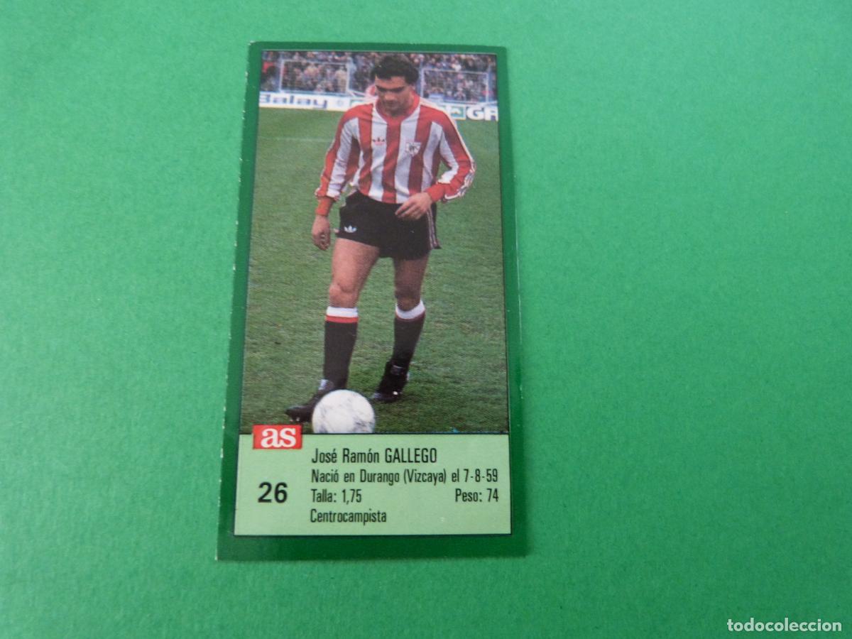 Cromos de F&uacute;tbol: CROMO FUTBOL GALLEGO ATH. BILBAO RECORTADO N&ordm; 26 ASES DE LA LIGA 1988-1989/88-89 DIARIO AS