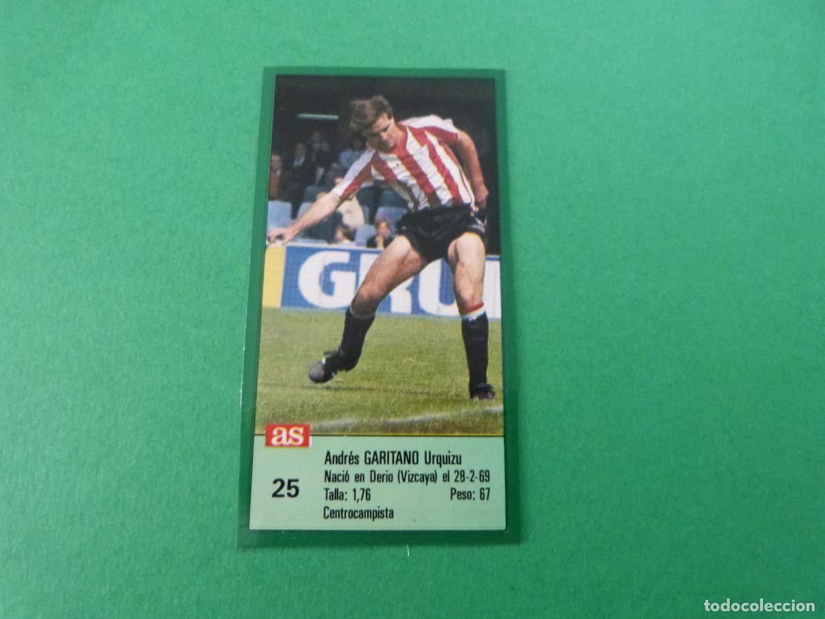 Cromos de F&uacute;tbol: CROMO FUTBOL GARITANO ATH. BILBAO RECORTADO N&ordm; 25 ASES DE LA LIGA 1988-1989/88-89 DIARIO AS