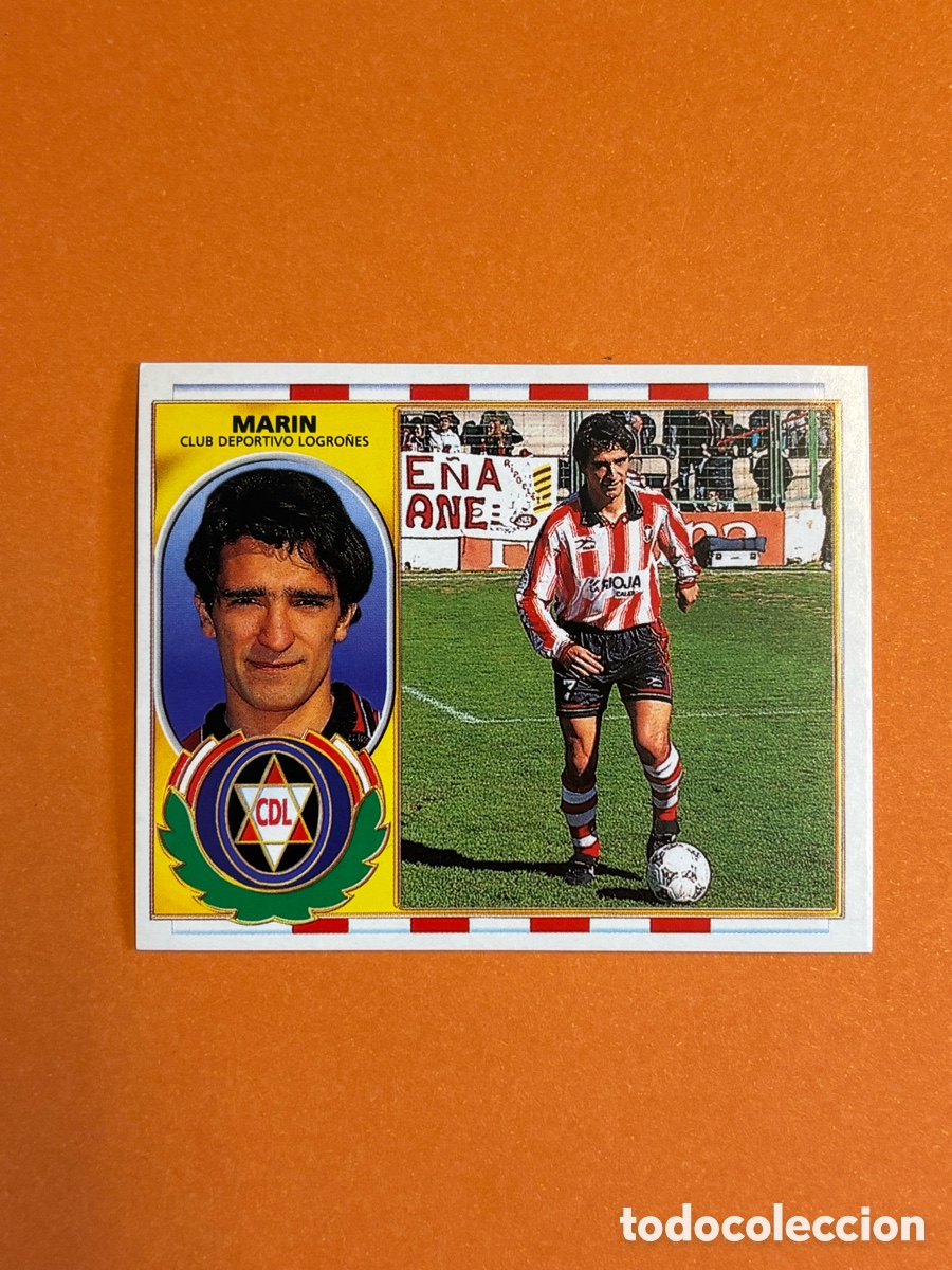 Cromos de F&uacute;tbol: MARIN C. D. LOGRO&Ntilde;ES LIGA ESTE 1996/97 96 97 NUNCA PEGADO SIN PEGAR