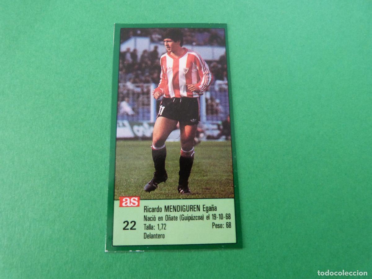 Figurine di Calcio: CROMO FUTBOL MENDIGUREN ATH. BILBAO RECORTADO N&ordm; 22 ASES DE LA LIGA 1988-1989/88-89 DIARIO AS