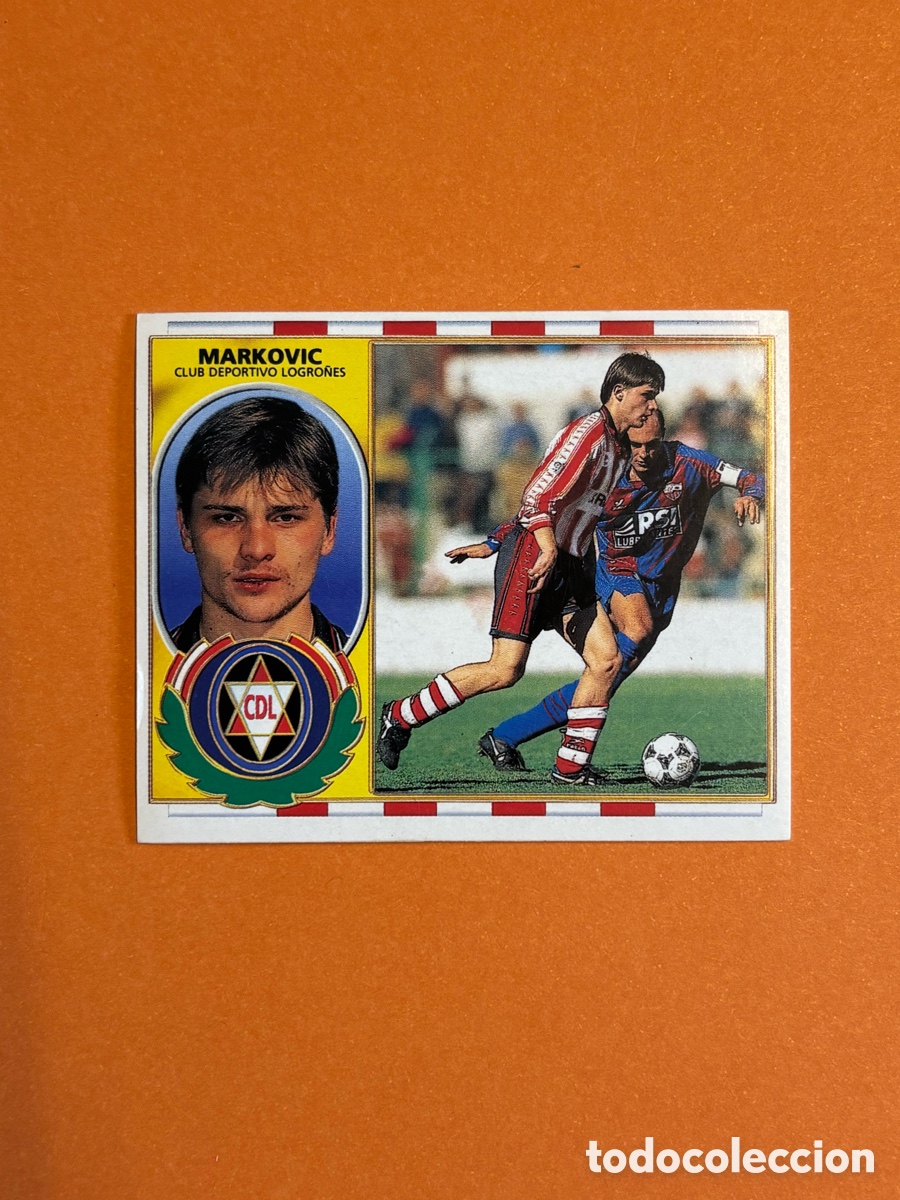 Figurine di Calcio: MARKOVIC C. D. LOGRO&Ntilde;ES LIGA ESTE 1996/97 96 97 NUNCA PEGADO SIN PEGAR