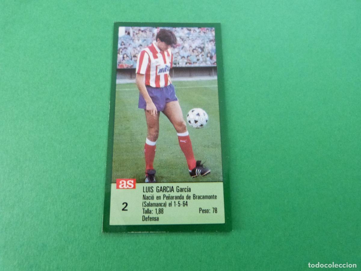 Cartes &agrave; collectionner de Football: CROMO FUTBOL LUIS GARCIA ATLETICO DE MADRID RECORTADO N&ordm; 2 ASES DE LA LIGA 1988-1989/88-89 DIARIO AS