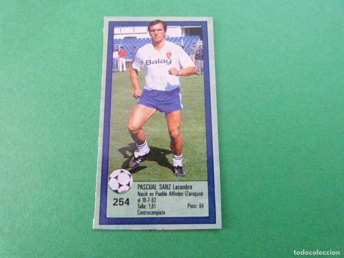 Cartes &agrave; collectionner de Football: CROMO FUTBOL PASCUAL SANZ REAL ZARAGOZA RECORTADO N&ordm; 254 ASES DE LA LIGA 1989-1990/89-90 DIARIO AS