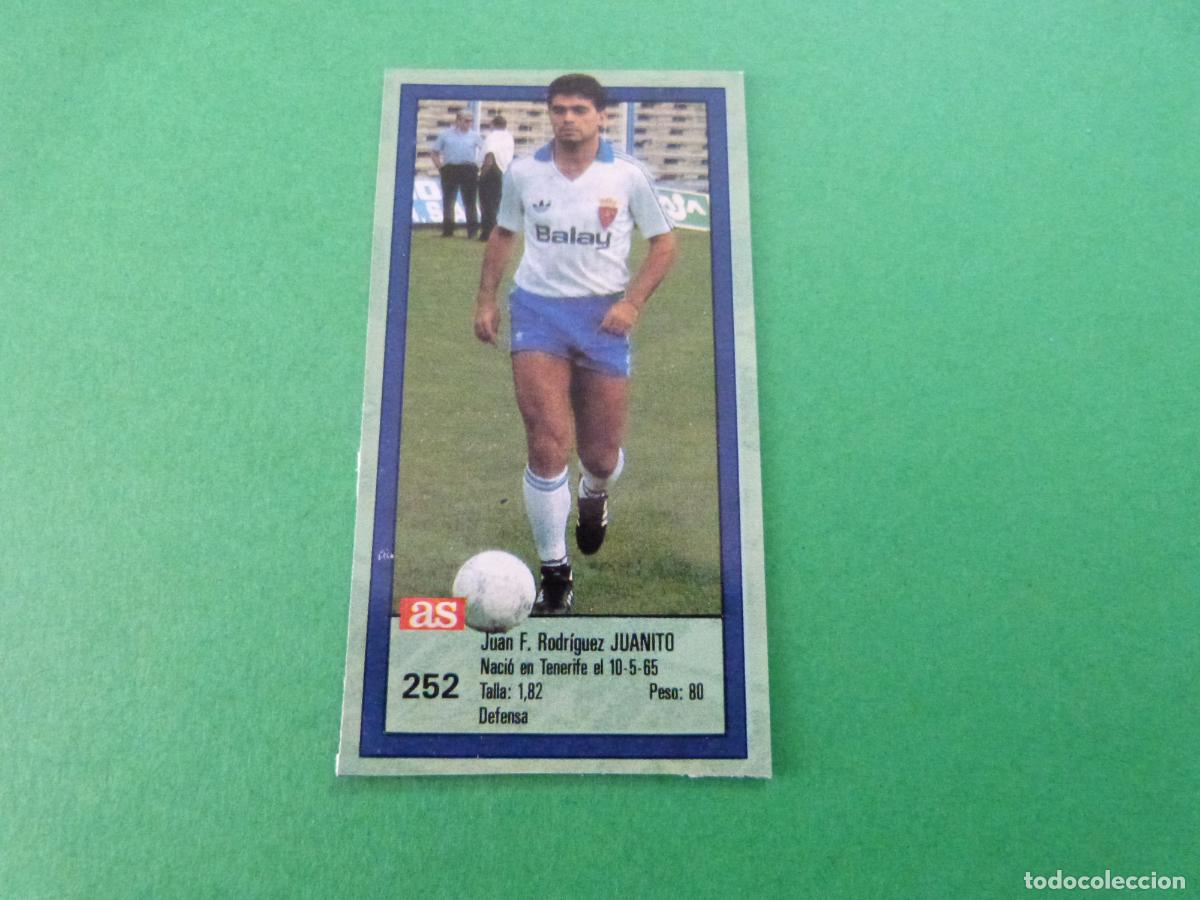 Cartes &agrave; collectionner de Football: CROMO FUTBOL JUANITO REAL ZARAGOZA RECORTADO N&ordm; 252 ASES DE LA LIGA 1989-1990/89-90 DIARIO AS