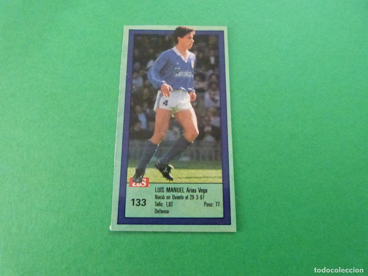 Figurine di Calcio: CROMO FUTBOL LUIS MANUEL REAL OVIEDO RECORTADO N&ordm; 133 ASES DE LA LIGA 1989-1990/89-90 DIARIO AS