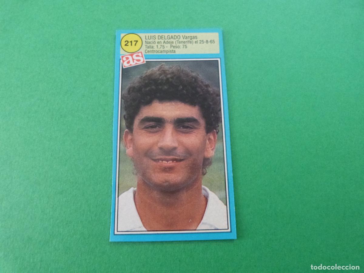 Figurine di Calcio: CROMO FUTBOL LUIS DELGADO C.D. TENERIFE RECORTADO N&ordm; 217 ASES DE LA LIGA 1990-1991/90-91 DIARIO AS