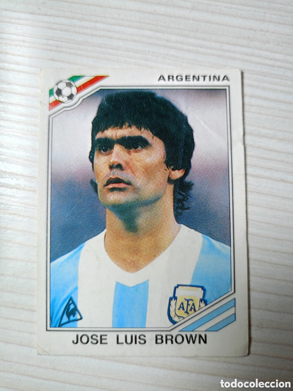 Figurine di Calcio: N&deg;78 Jos&eacute; Luis Brown (Argentina) Mundial M&eacute;xico 86 PANINI. Nunca pegado