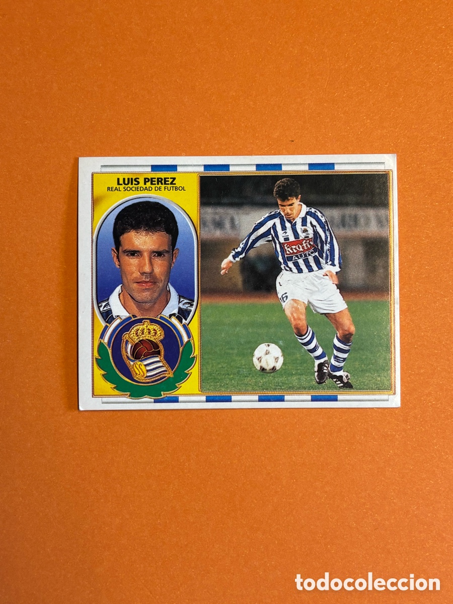 Cromos de f&uacute;tbol: LUIS PEREZ REAL SOCIEDAD LIGA ESTE 1996/97 96 97 NUNCA PEGADO SIN PEGAR