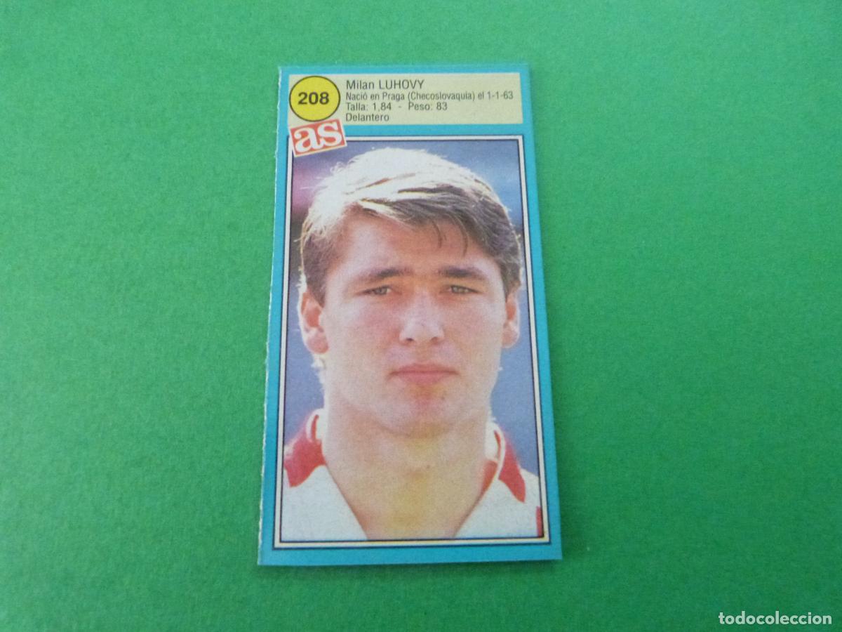 Cromos de F&uacute;tbol: CROMO FUTBOL LUHOVY SPORTING DE GIJON RECORTADO N&ordm; 208 ASES DE LA LIGA 1990-1991/90-91 DIARIO AS