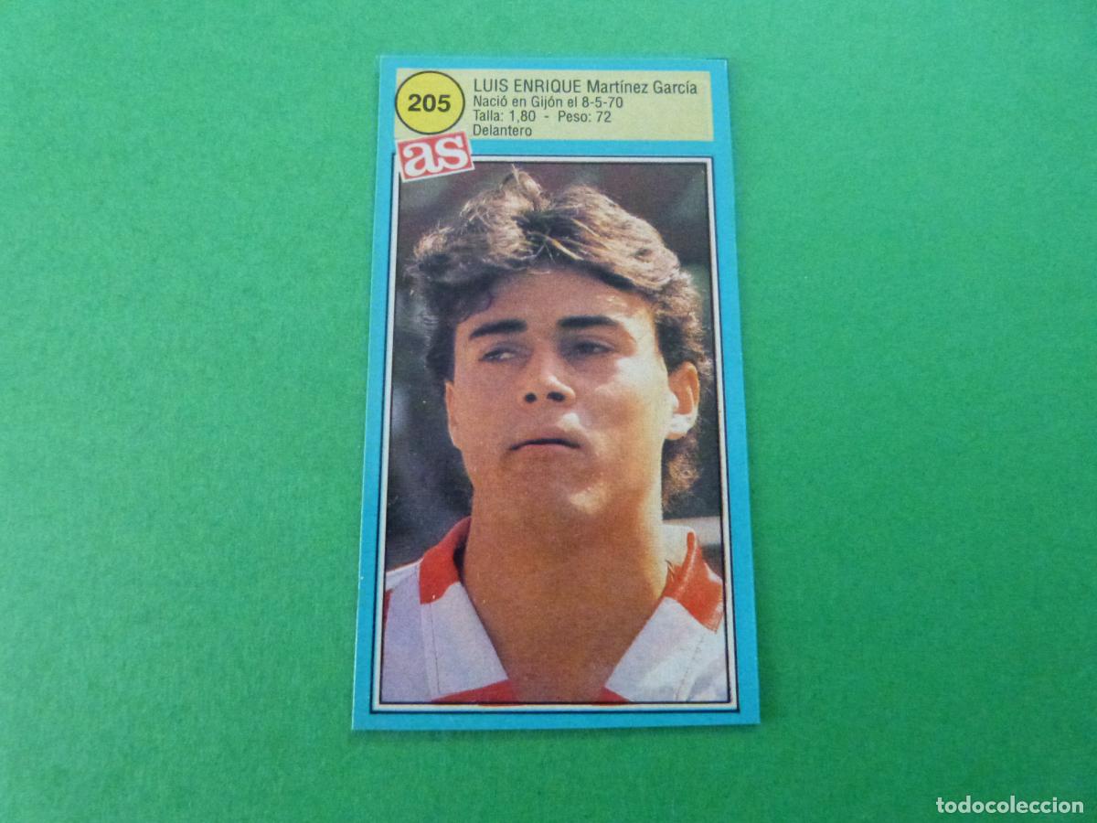 Cromos de F&uacute;tbol: CROMO FUTBOL LUIS ENRIQUE SPORTING DE GIJON RECORTADO N&ordm; 205 ASES DE LA LIGA 1990-1991/90-91 DIARIO