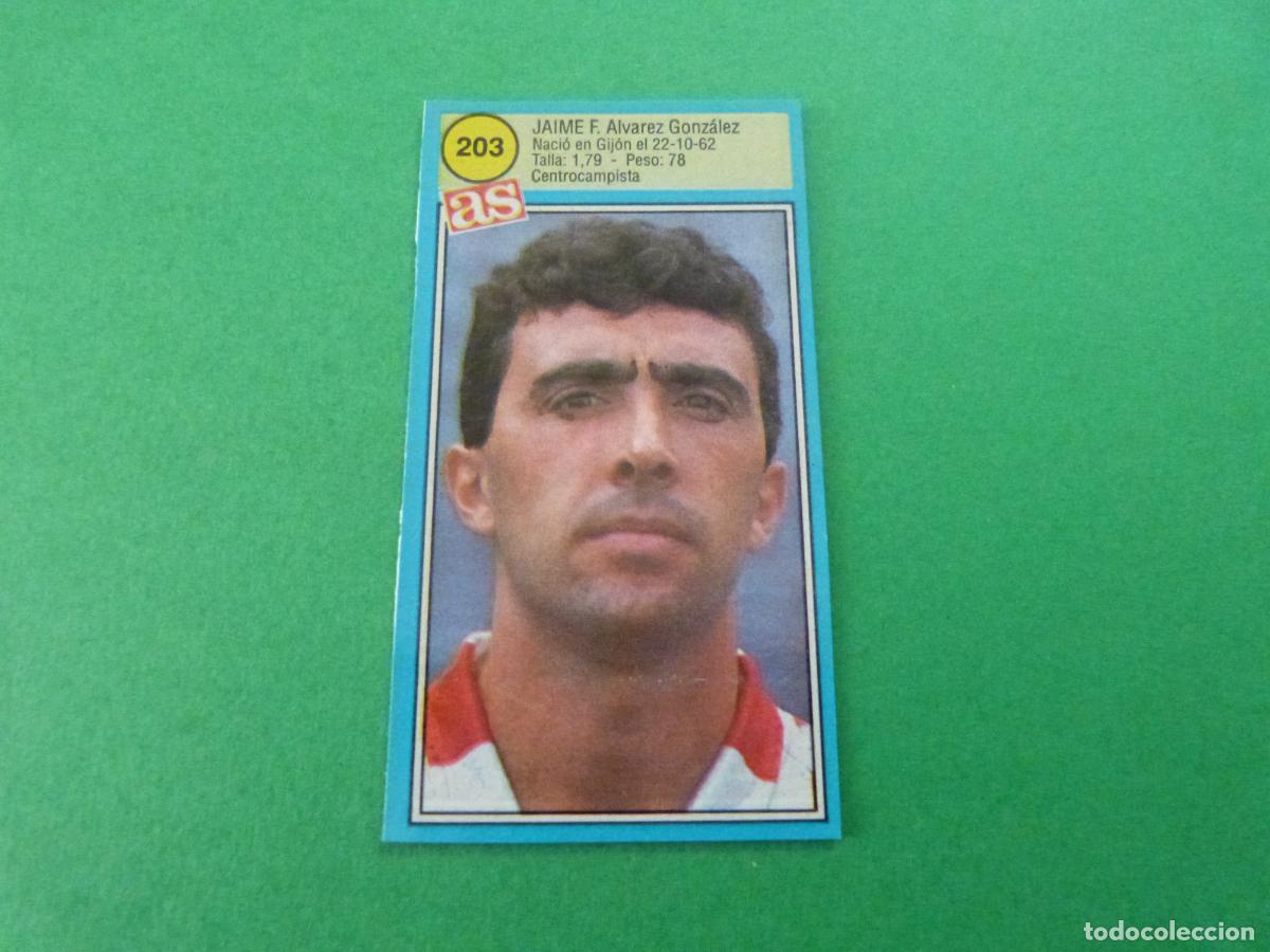 Cromos de F&uacute;tbol: CROMO FUTBOL JAIME SPORTING DE GIJON RECORTADO N&ordm; 203 ASES DE LA LIGA 1990-1991/90-91 DIARIO AS