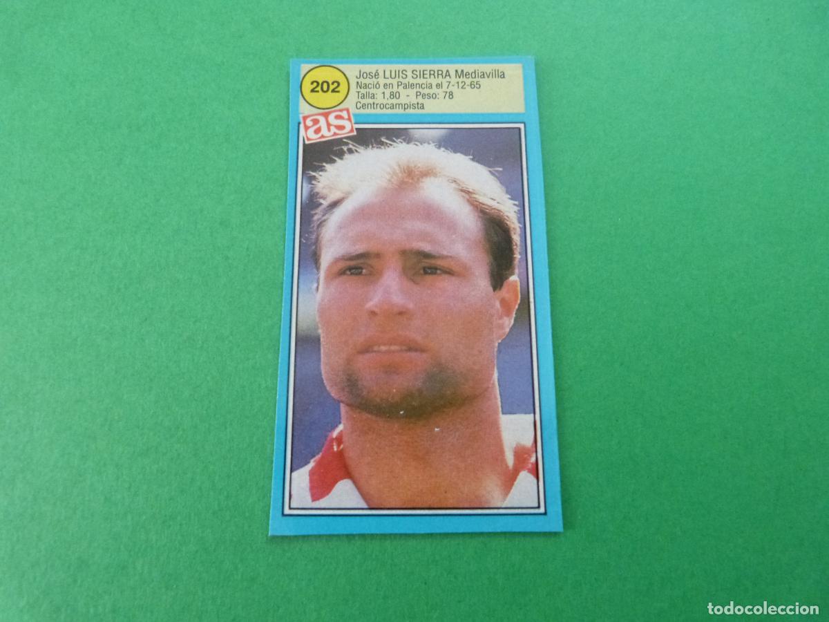 Cartes &agrave; collectionner de Football: CROMO FUTBOL LUIS SIERRA SPORTING DE GIJON RECORTADO N&ordm; 202 ASES LA LIGA 1990-1991/90-91 DIARIO AS
