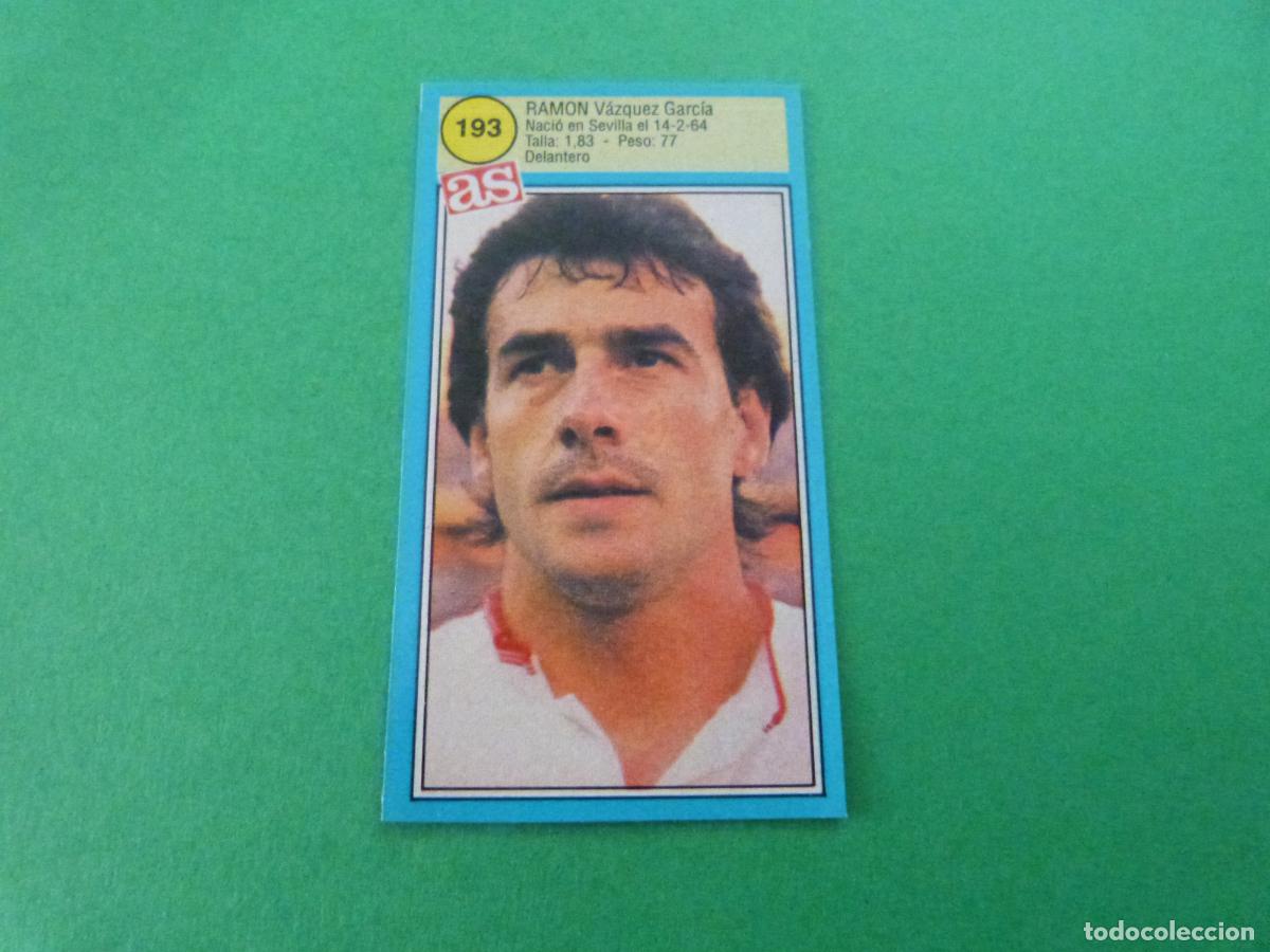 Cromos de F&uacute;tbol: CROMO FUTBOL RAMON SEVILLA F.C. RECORTADO N&ordm; 193 ASES DE LA LIGA 1990-1991/90-91 DIARIO AS