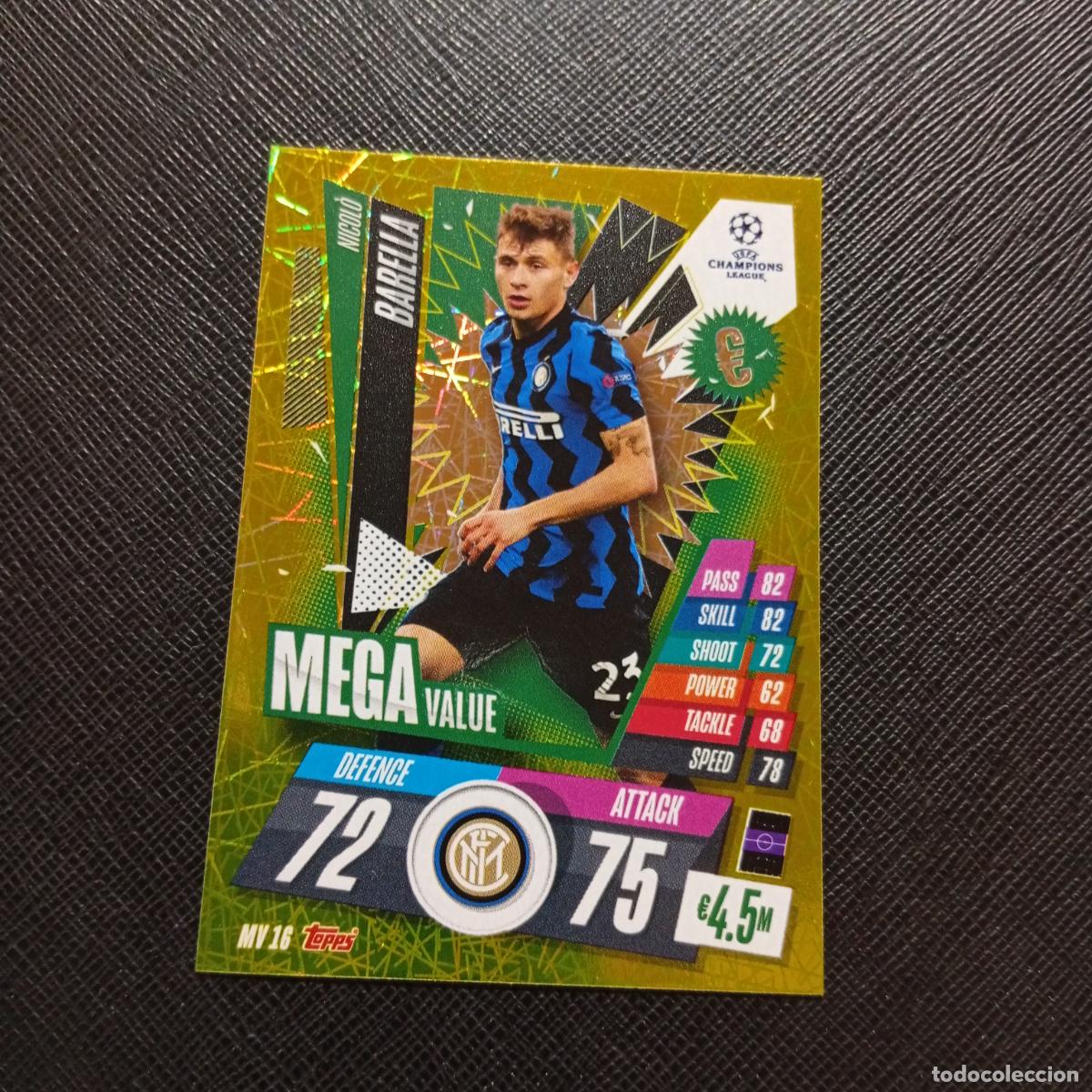 Cromos de F&uacute;tbol: BARELLA INTER MILAN TOPPS MATCH ATTAX 2020 2021 CROMO 20 21 - (MD01/02-3) PG9 MEGA VALUE