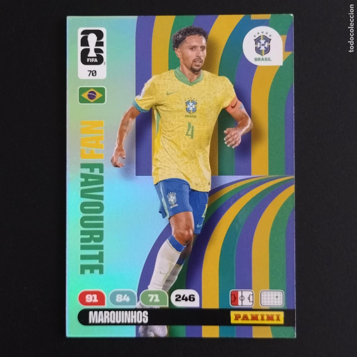 Cartes &agrave; collectionner de Football: 70 MARQUINHOS FAN FAVOURITE BRASIL CROMOS ADRENALYN XL MUNDIAL 26 2026 FIFA WORLD CUP PANINI