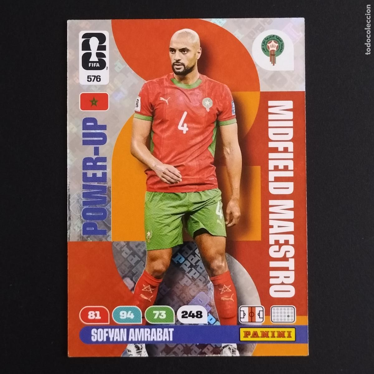 Cartes &agrave; collectionner de Football: 576 SOFYAN AMRABAT MIDFIELD MAESTRO MARRUECOS ADRENALYN XL MUNDIAL 26 2026 FIFA WORLD CUP PANINI