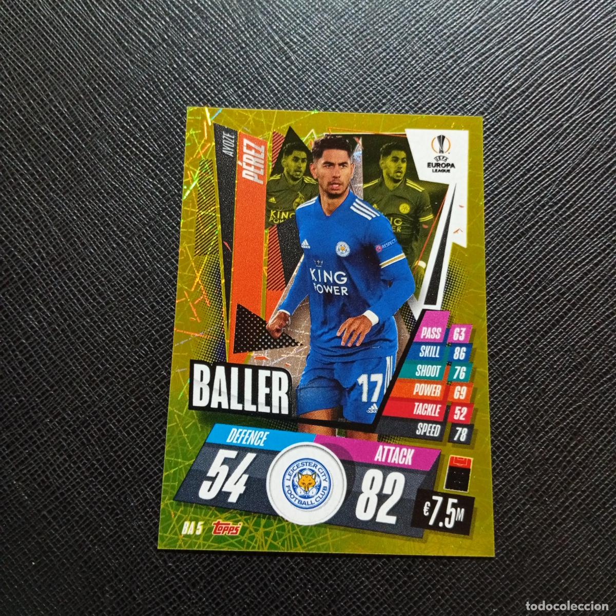 Cartes &agrave; collectionner de Football: AYOZE PEREZ LEICESTER TOPPS MATCH ATTAX 2020 2021 CROMO 20 21 - (MD01/02-3) PG13 BALLER