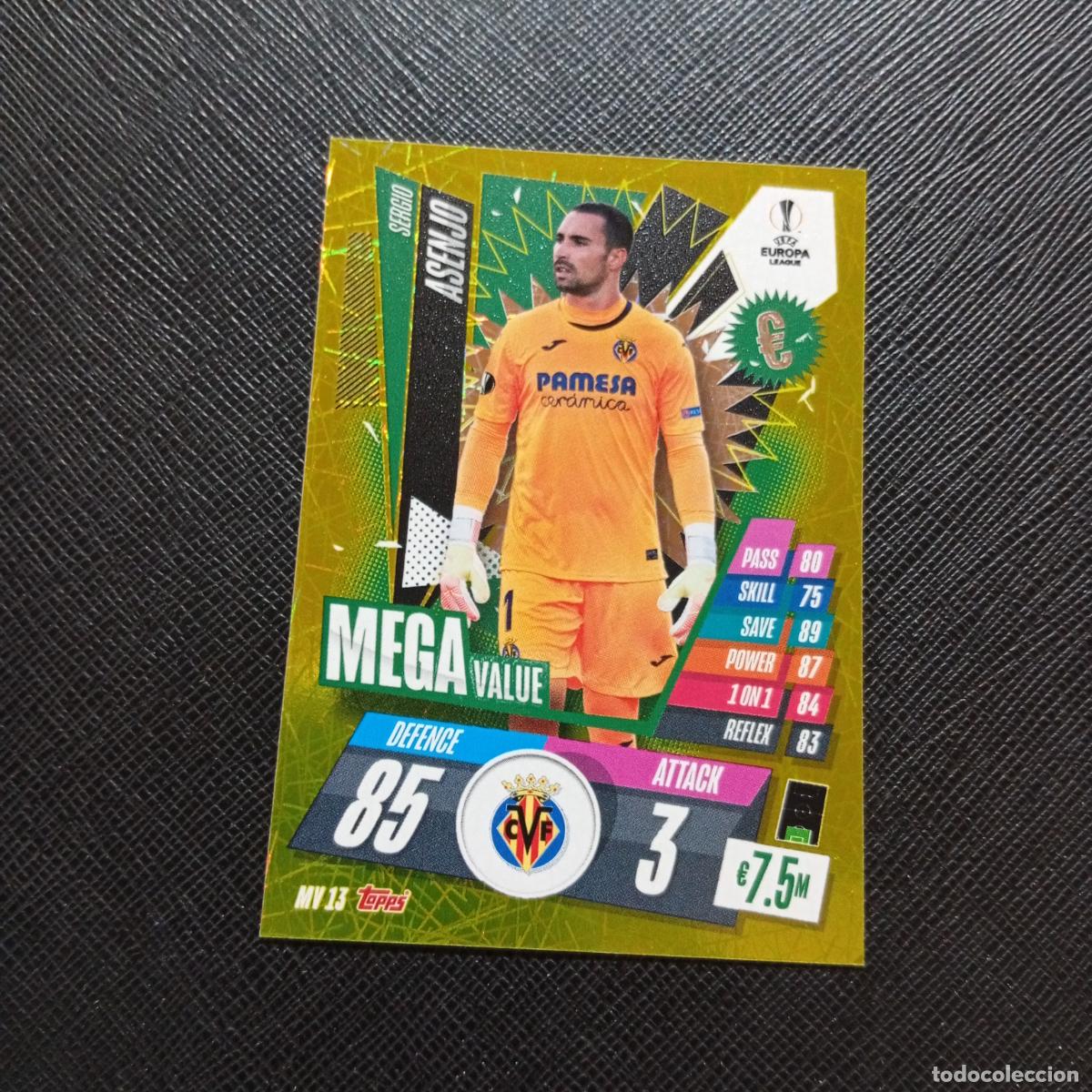 Cromos de F&uacute;tbol: SERGIO ASENJO VILLARREAL TOPPS MATCH ATTAX 2020 2021 CROMO 20 21 - (MD01/02-3) PG13 MEGA VALUE