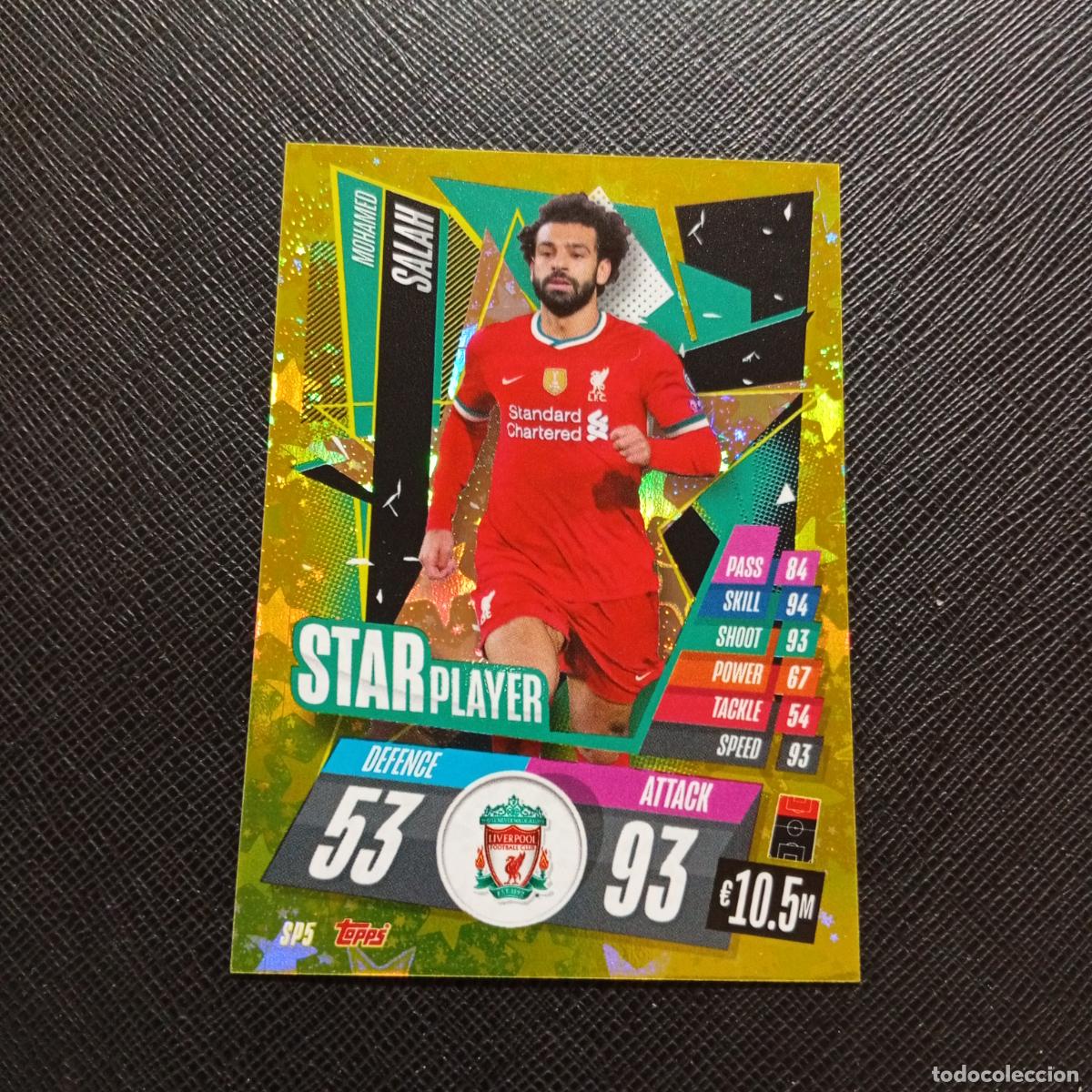 Cromos de F&uacute;tbol: SALAH LIVERPOOL TOPPS MATCH ATTAX 2020 2021 CROMO 20 21 - (MD01/02-3) PG14 STAR PLAYER