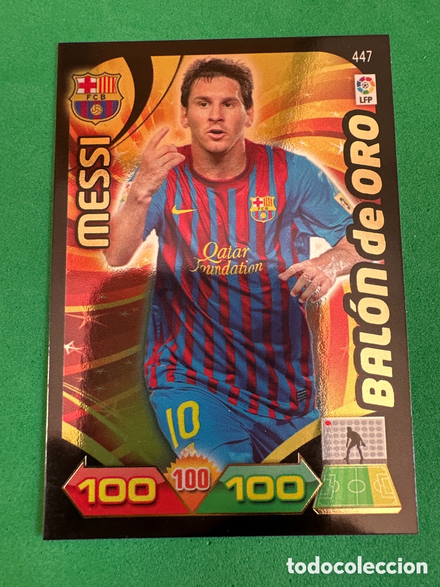Cromos de F&uacute;tbol: MESSI (F.C.BARCELONA BAL&Oacute;N DE ORO ADRENALYN 2011-2012 11 12 TRADING CARD
