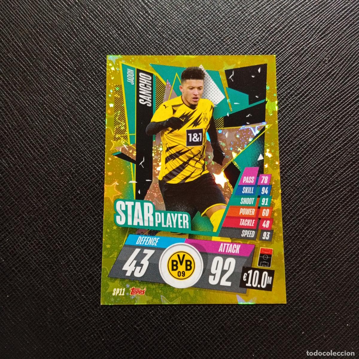 Cromos de F&uacute;tbol: SANCHO BORUSSIA DORTMUND TOPPS MATCH ATTAX 2020 2021 CROMO 20 21 - (MD01/02-3) PG15 STAR PLAYER