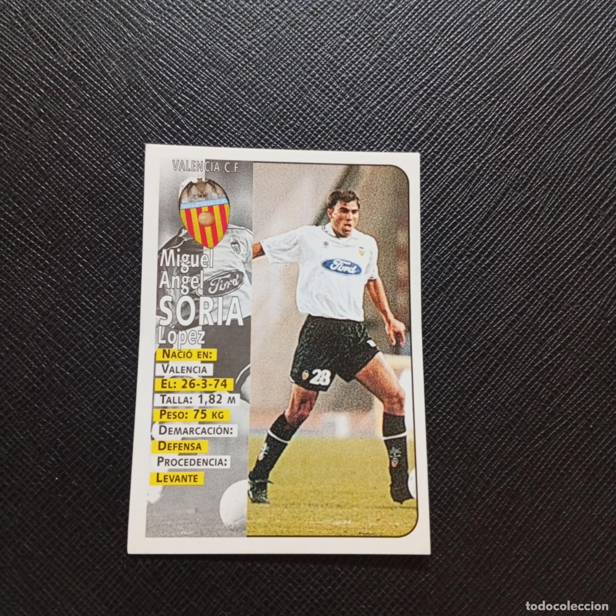 Cromos de F&uacute;tbol: 164 SORIA VALENCIA PANINI 1998 1999 CROMO FUTBOL LIGA 98 99 - SIN PEGAR - A111 PG46