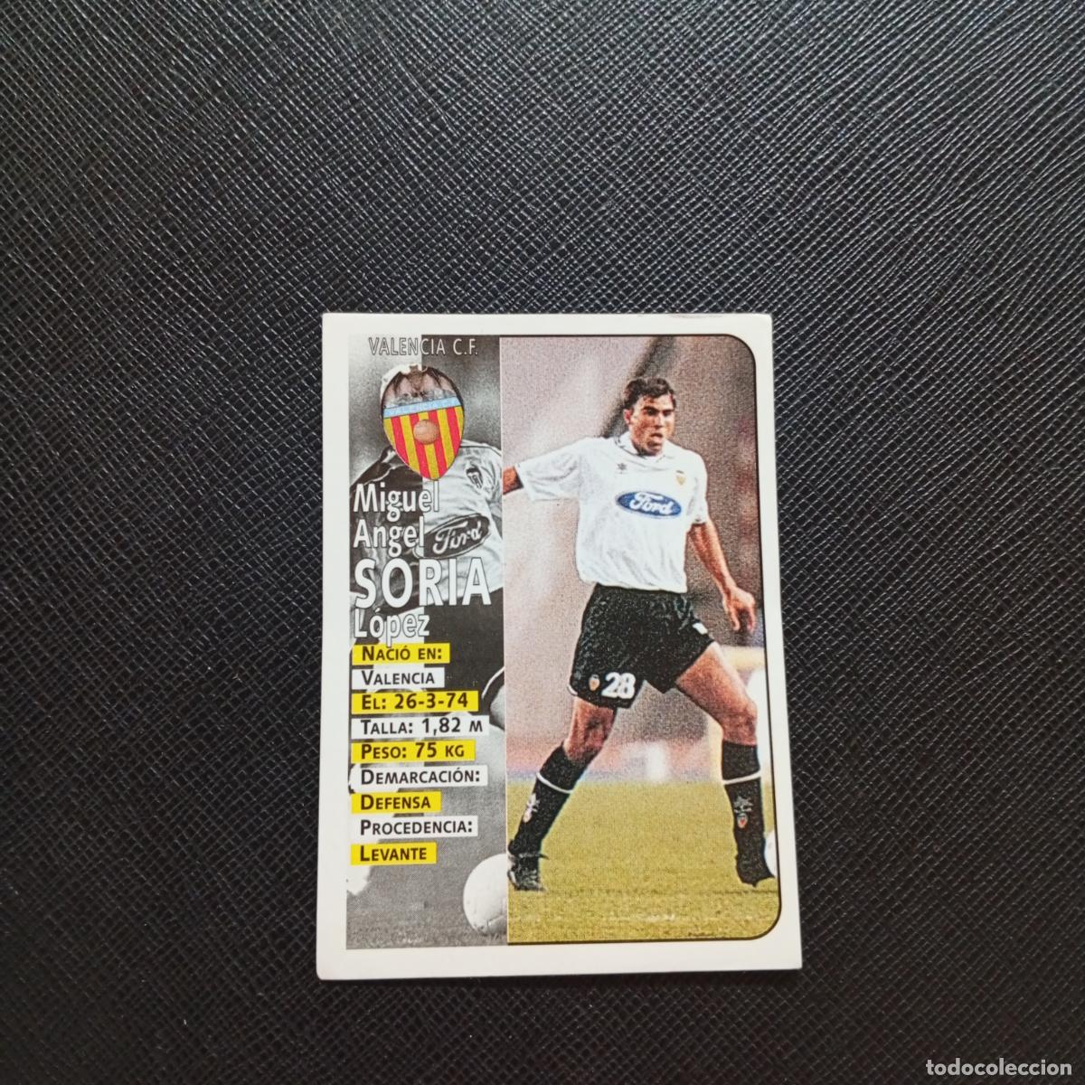 Cromos de F&uacute;tbol: 164 SORIA VALENCIA PANINI 1998 1999 CROMO FUTBOL LIGA 98 99 - SIN PEGAR - A111 PG55 B