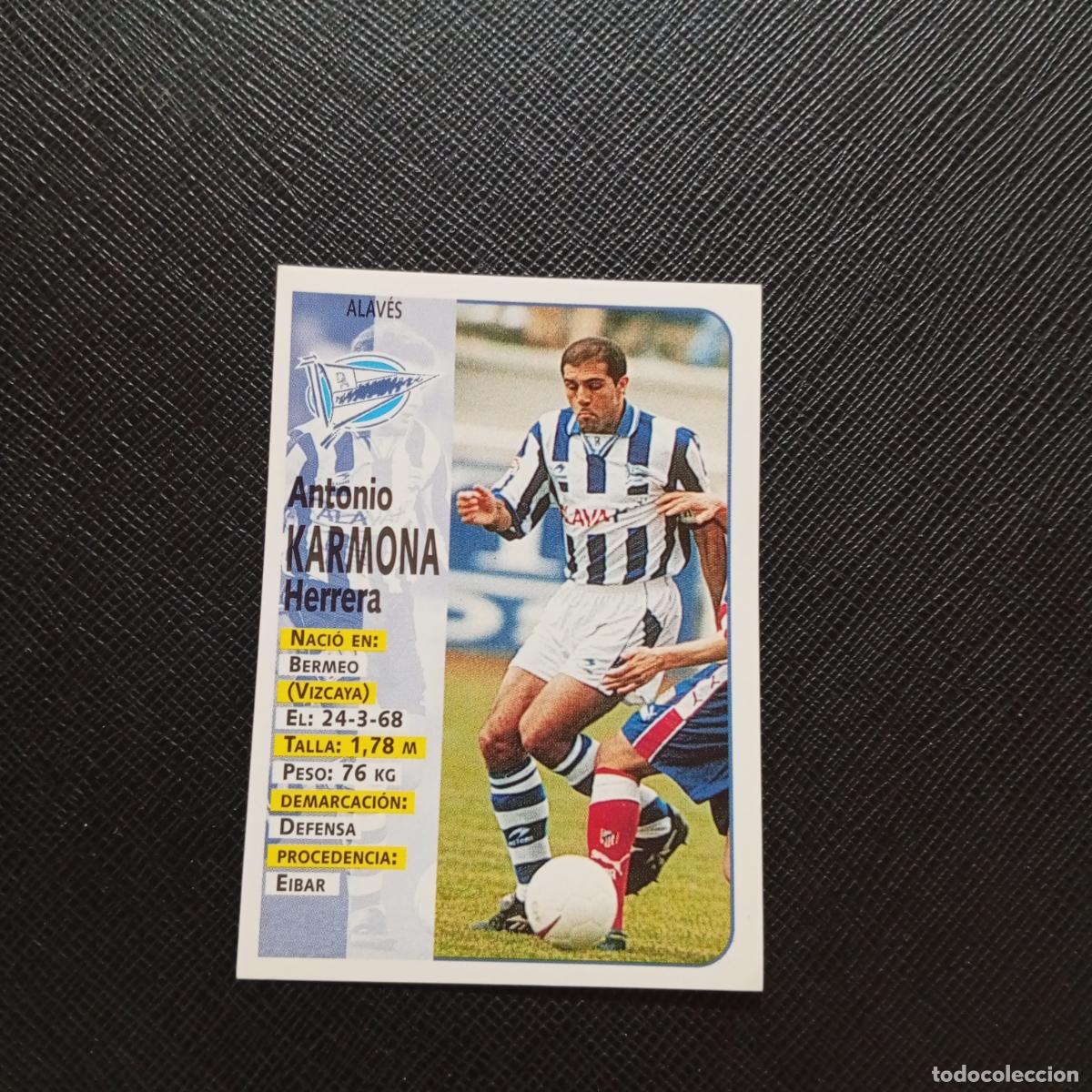 Cromos de F&uacute;tbol: 316 KARMONA ALAVES PANINI 1998 1999 CROMO FUTBOL LIGA 98 99 - SIN PEGAR - A111 PG118 B