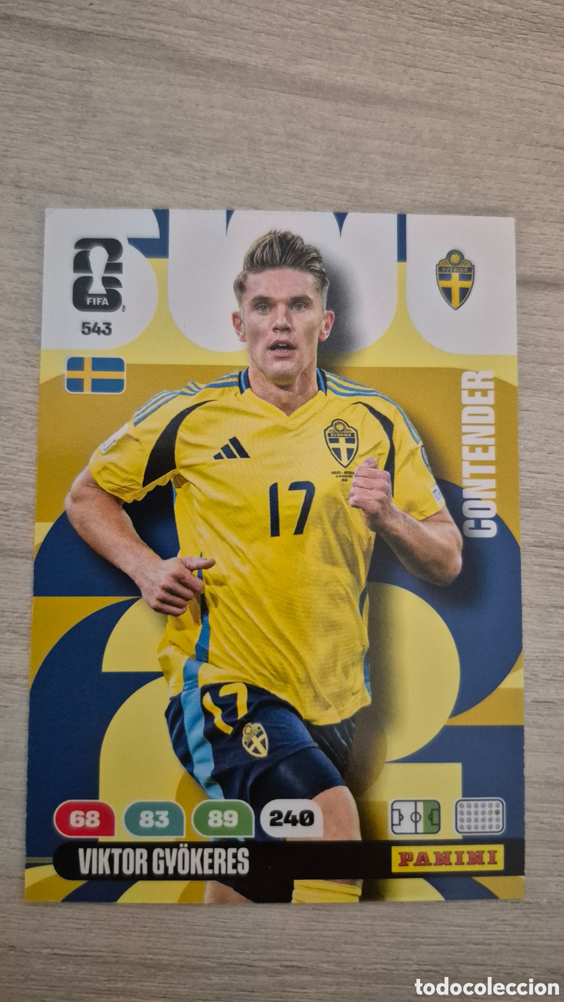 Cromos de F&uacute;tbol: N&deg;543 Contender Gy&ouml;keres (SWE) Adrenalyn FIFA World Cup 2026