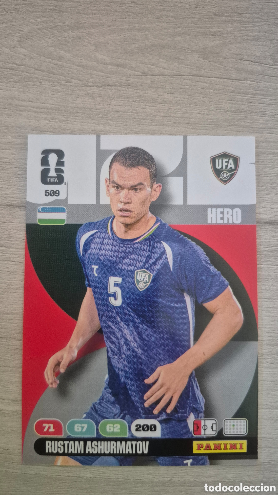 Cromos de F&uacute;tbol: N&deg;509 Uzbekistan Rustam Ashurmatov Adrenalyn FIFA World Cup 2026