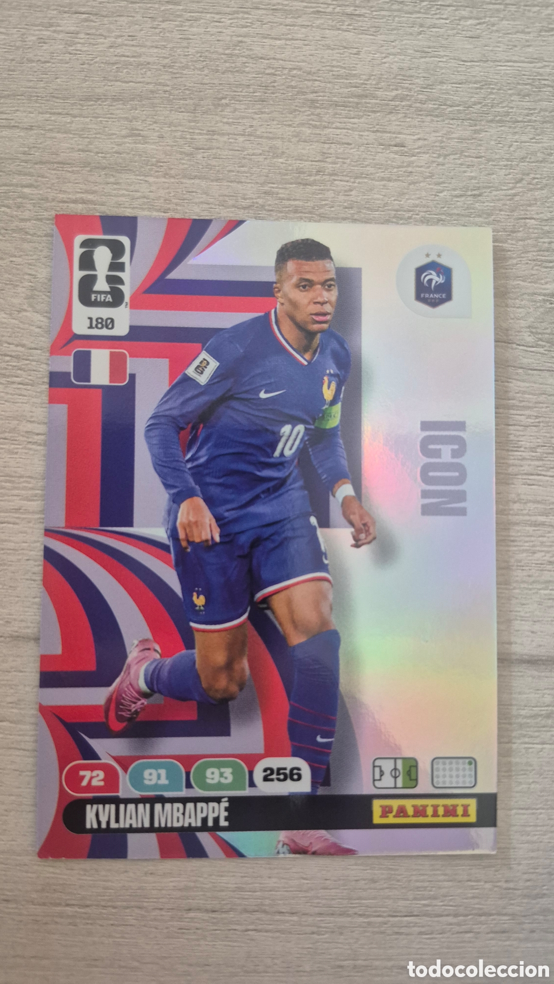 Cromos de F&uacute;tbol: N&deg;180 Icon Francia Kylian Mbappe Adrenalyn FIFA World Cup 2026