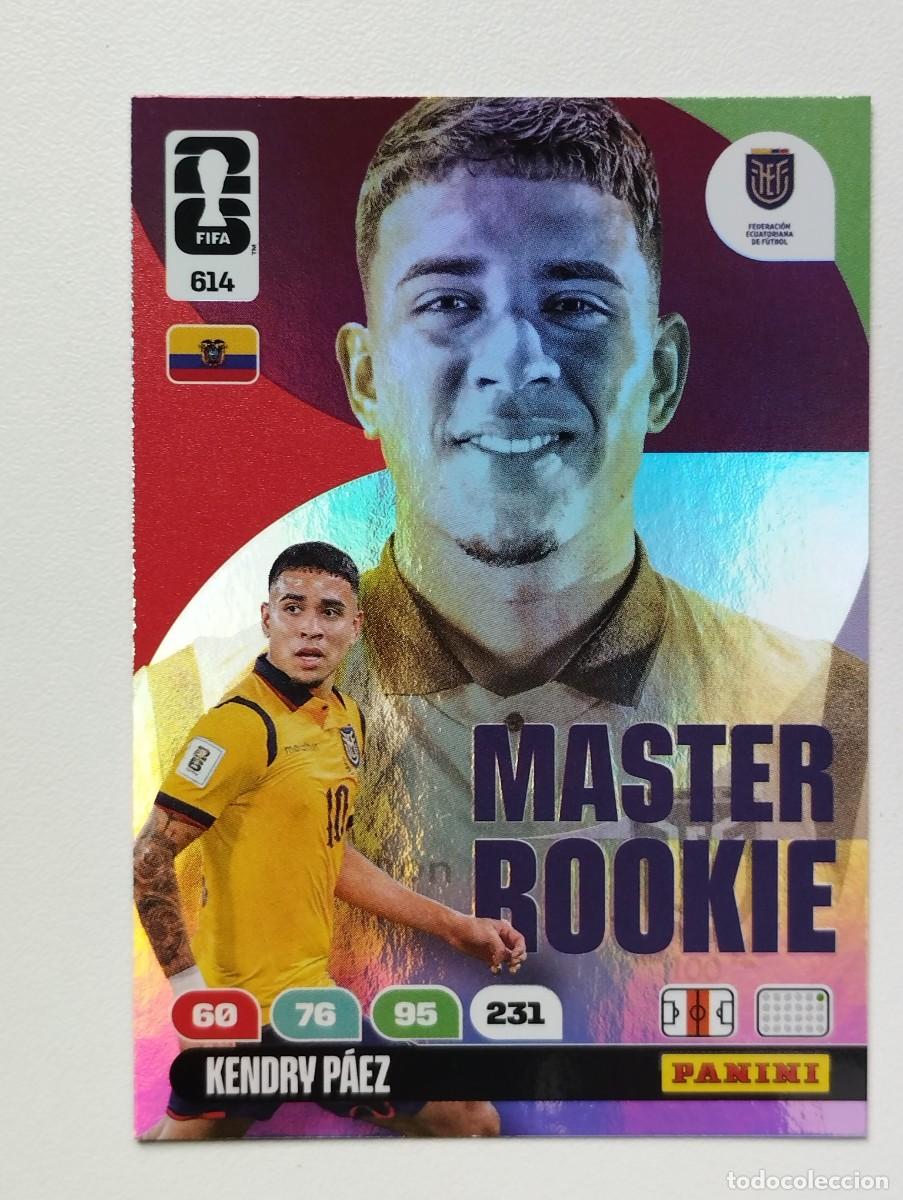 Cromos de F&uacute;tbol: CROMO CARD ADRENALYN MUNDIAL WORLD CUP 2026 MASTER ROOKIE 614 KENDRY PAEZ ECUADOR