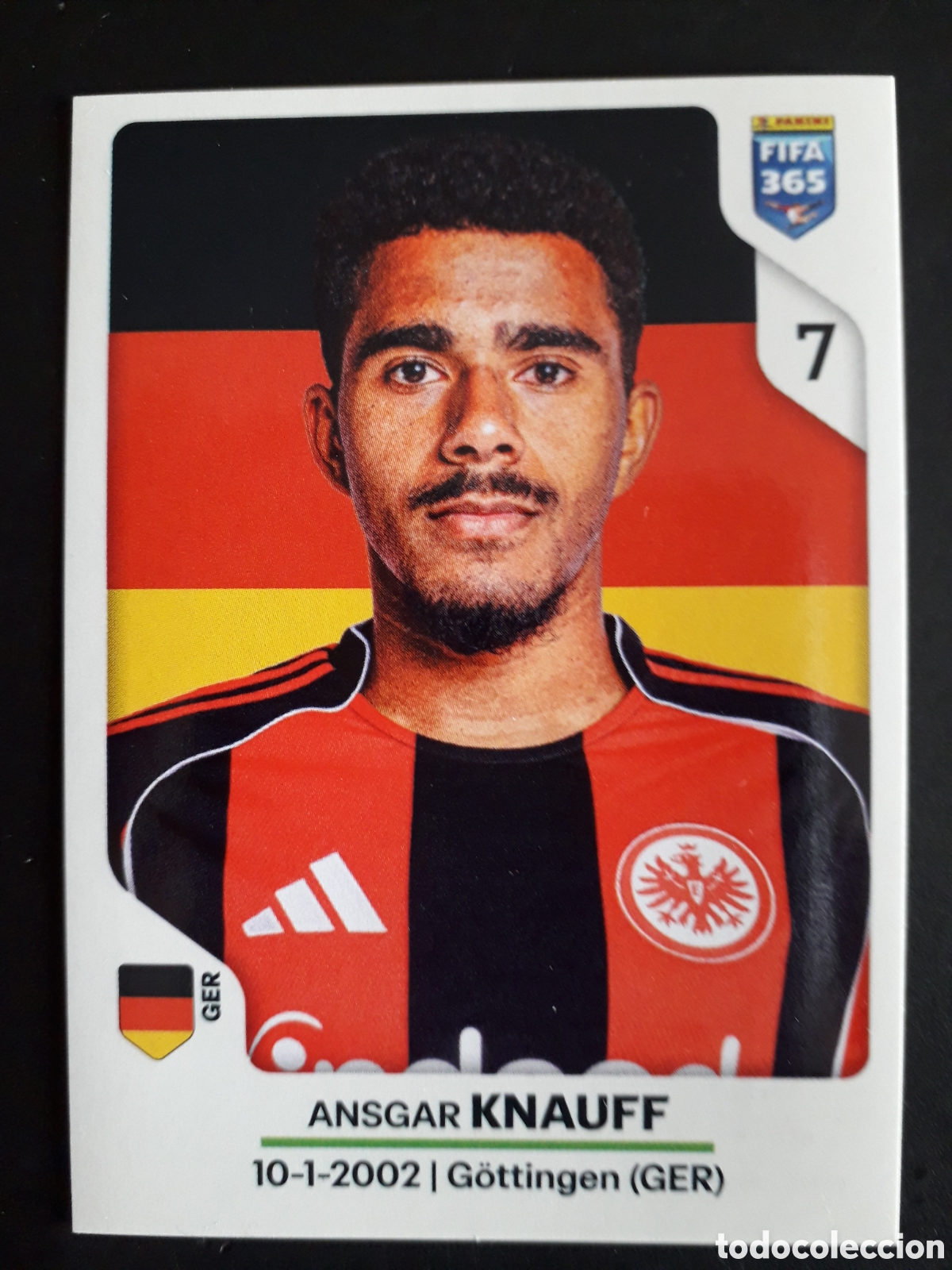 Cartes &agrave; collectionner de Football: KNAUFF EINTRACHT FRANKFURT, N&deg; 203 FIFA 365 PANINI STICKER 2026 PEDIDO M&Iacute;NIMO 3&euro;.