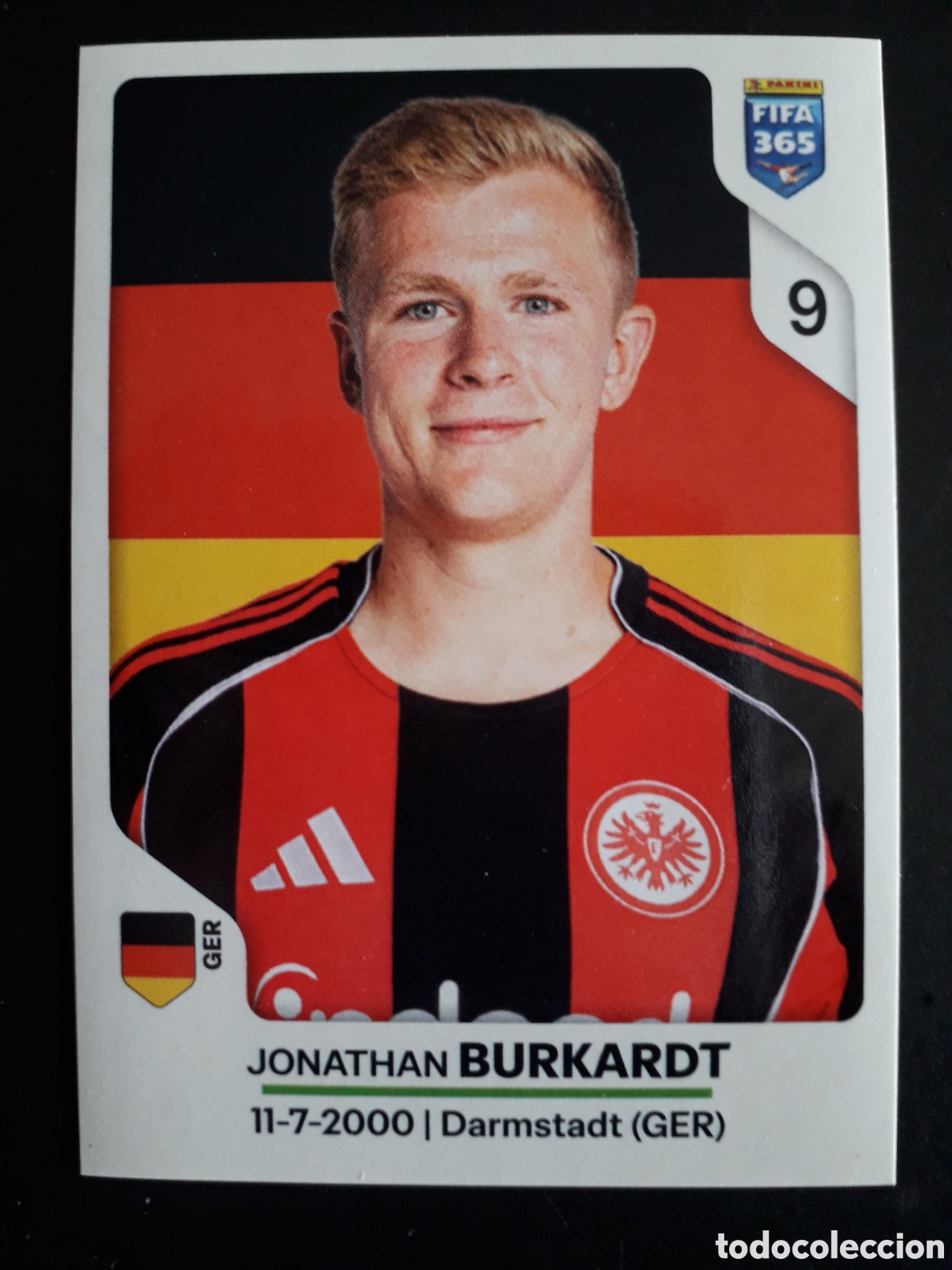 Football Stickers: BURKARDT EINTRACHT FRANKFURT, N&deg; 205 FIFA 365 PANINI STICKER 2026 PEDIDO M&Iacute;NIMO 3&euro;