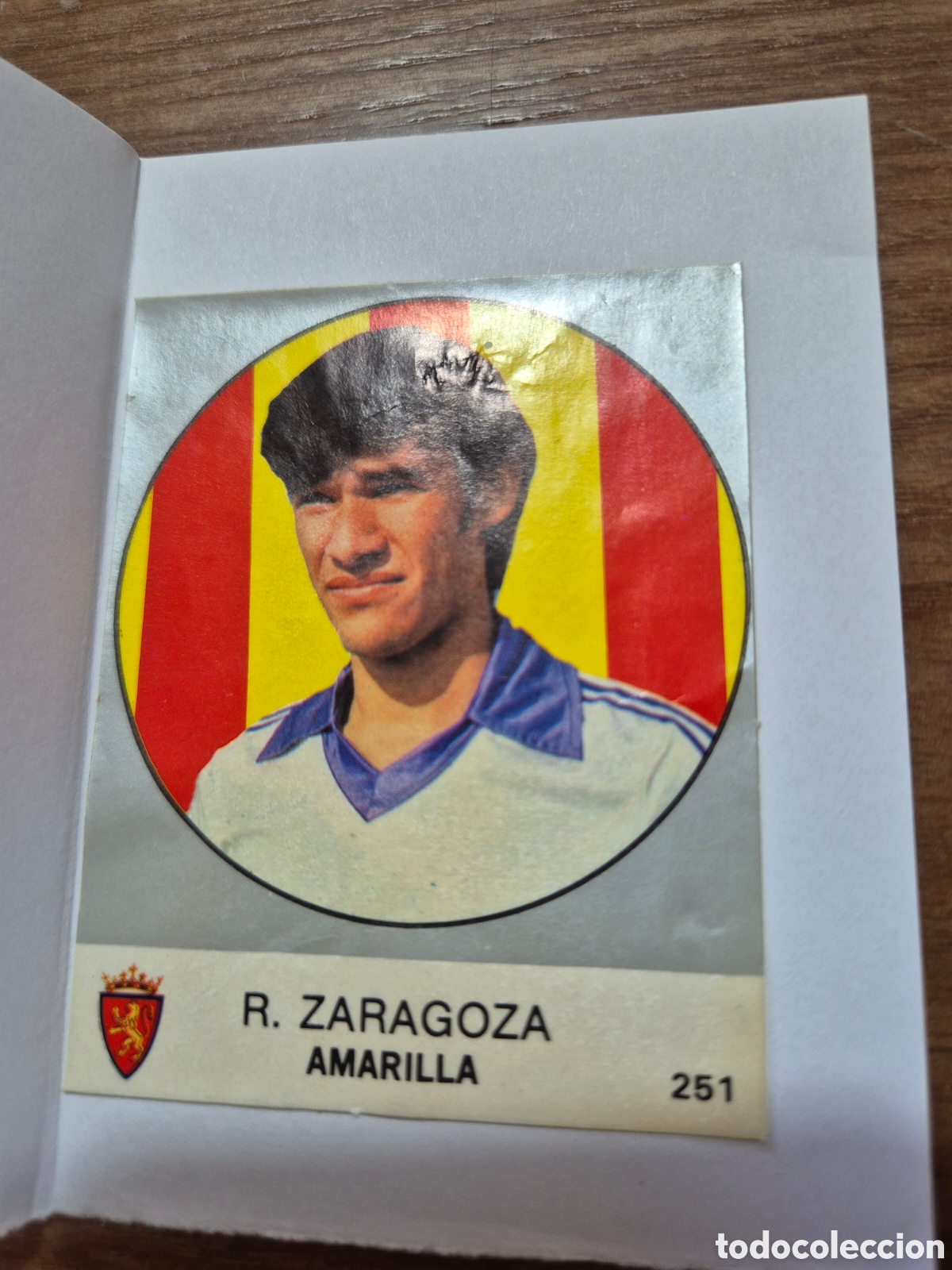 Fu&szlig;ball-Sticker: AMARILLA ZARAGOZA N&ordm; 251 LIGA 83 - 84 J. MERCHANTE