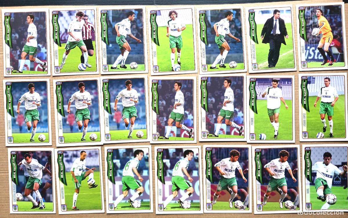 Fu&szlig;ball-Sticker: RACING SANTANDER LOTE 21 CROMOS ALGUN REPE MUNDICROMO 2004 2005 AFEK JONATHAN VALLE CARTA L141