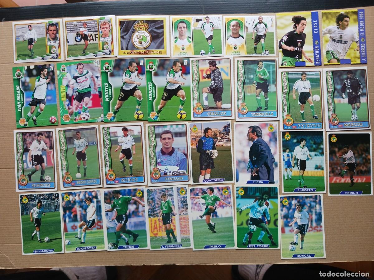Fu&szlig;ball-Sticker: RACING SANTANDER LOTE 30 ALGUN REPE CROMOS VARIOS A&Ntilde;OS Y EDITORES CEBALLOS SETIEN .. CARTA L143