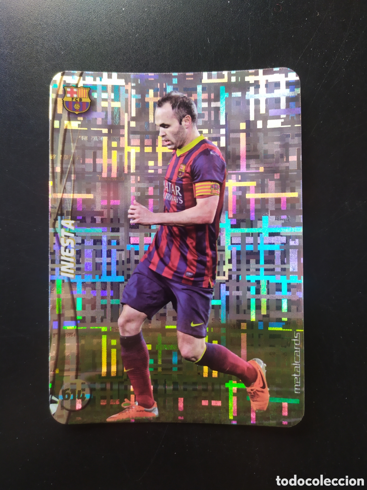 Cromos de F&uacute;tbol: Mundicromo fichas Liga 2014 2015 14 15 Iniesta top brillo tetris n&deg; 614 Barcelona