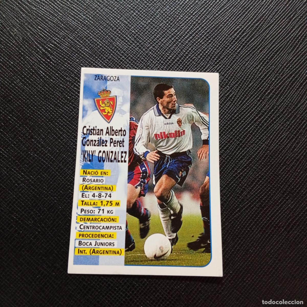 Cartes &agrave; collectionner de Football: 249 KILY GONZALEZ ZARAGOZA PANINI 1998 1999 CROMO FUTBOL LIGA 98 99 - SIN PEGAR - A111 PG217 B