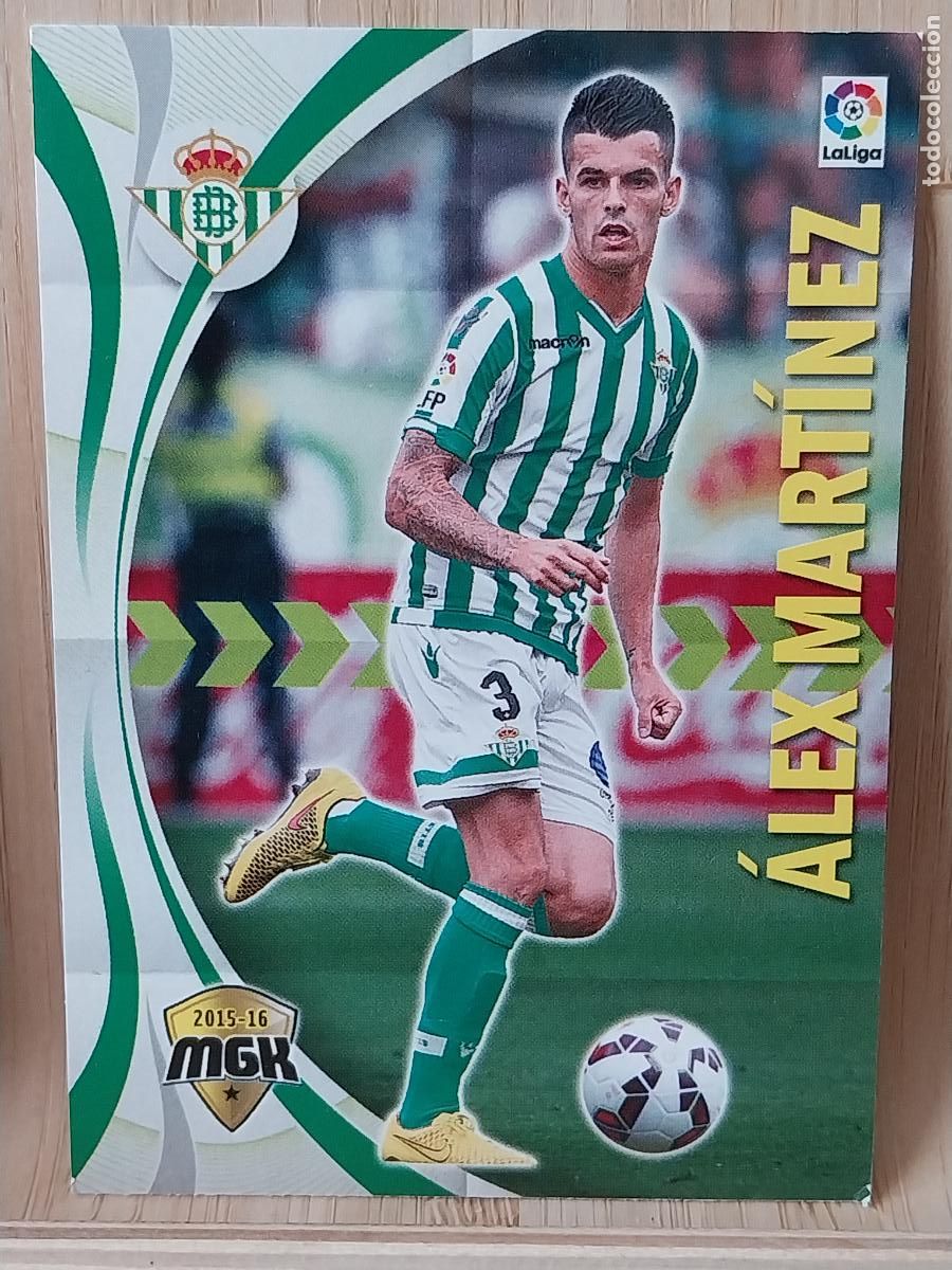 Cromos de F&uacute;tbol: ALEX MARTINEZ REAL BETIS PANINI MGK 2015 15 16 CROMO CARD ORIGINAL # 91 MEGACRACKS **