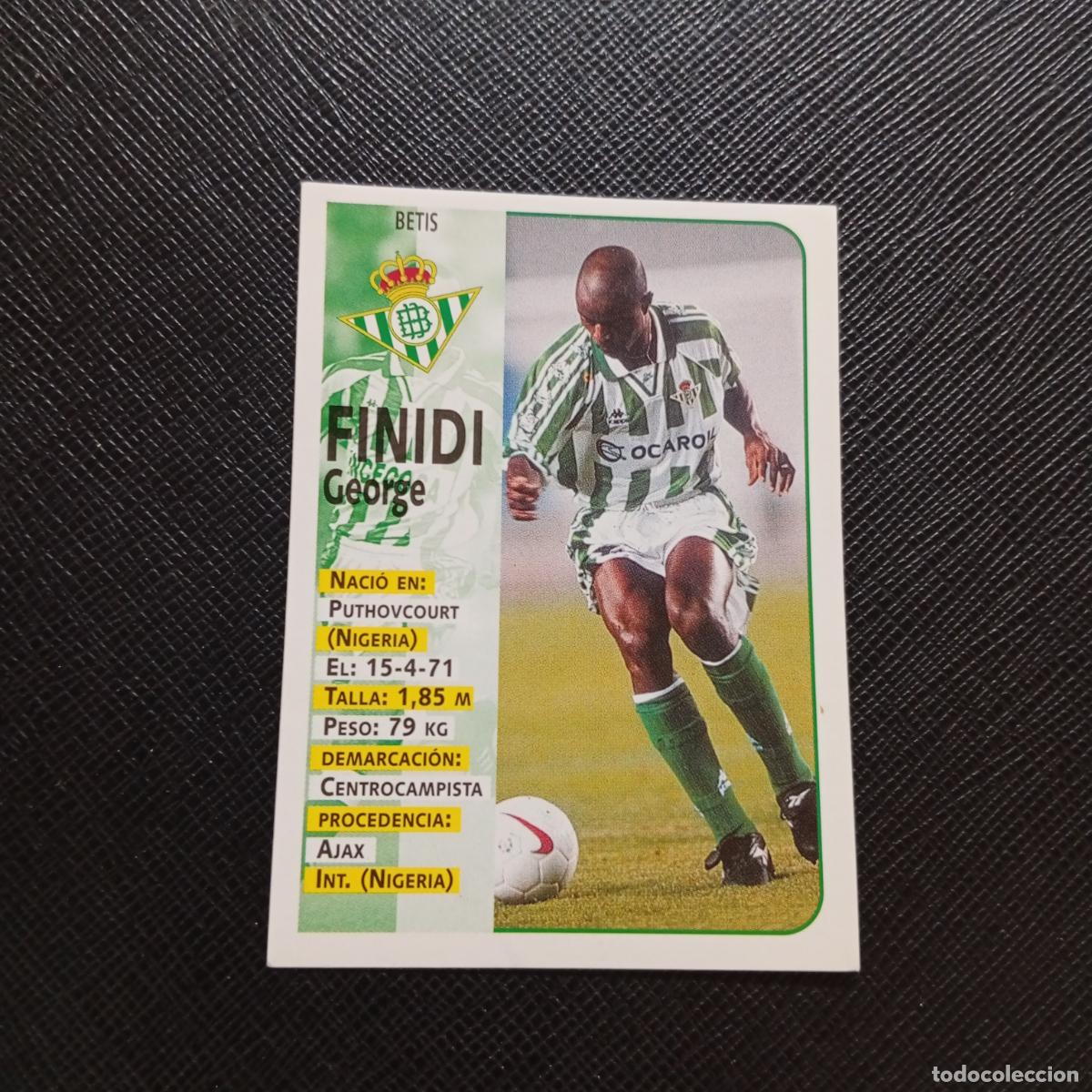 Cromos de F&uacute;tbol: 154 FINIDI REAL BETIS PANINI 1998 1999 CROMO FUTBOL LIGA 98 99 - SIN PEGAR - A111 PG271