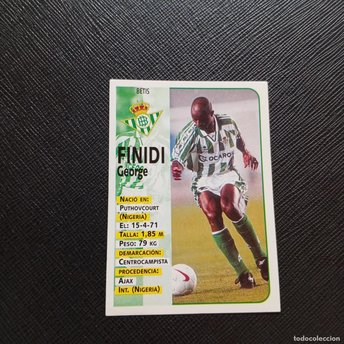 Cromos de F&uacute;tbol: 154 FINIDI REAL BETIS PANINI 1998 1999 CROMO FUTBOL LIGA 98 99 - SIN PEGAR - A111 PG280