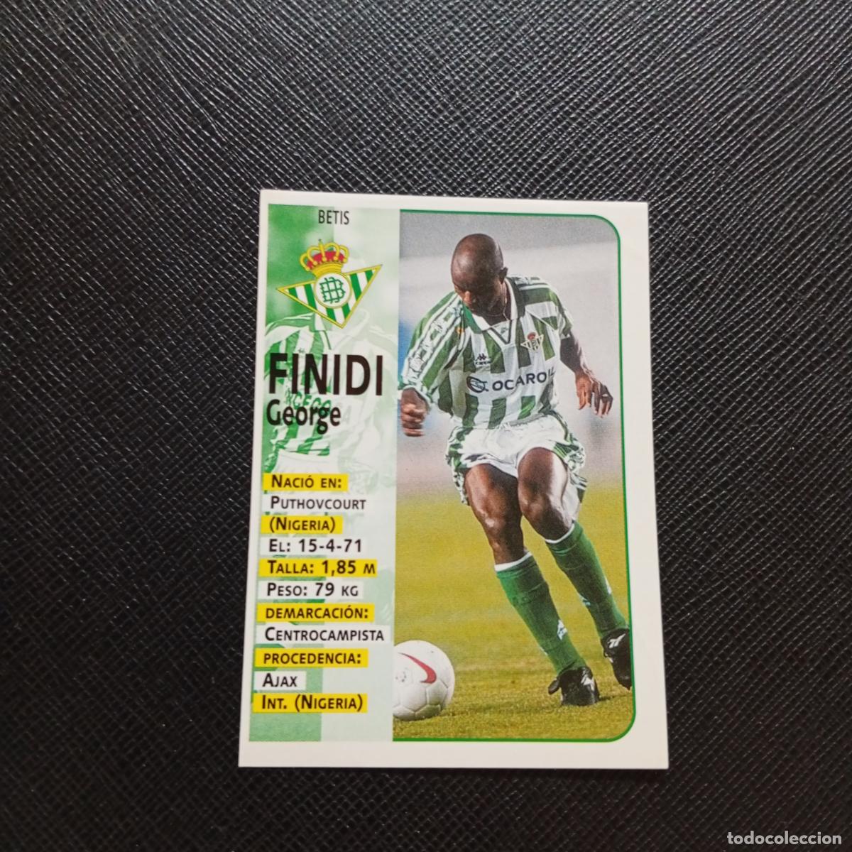 Cromos de F&uacute;tbol: 154 FINIDI REAL BETIS PANINI 1998 1999 CROMO FUTBOL LIGA 98 99 - SIN PEGAR - A111 PG280 B