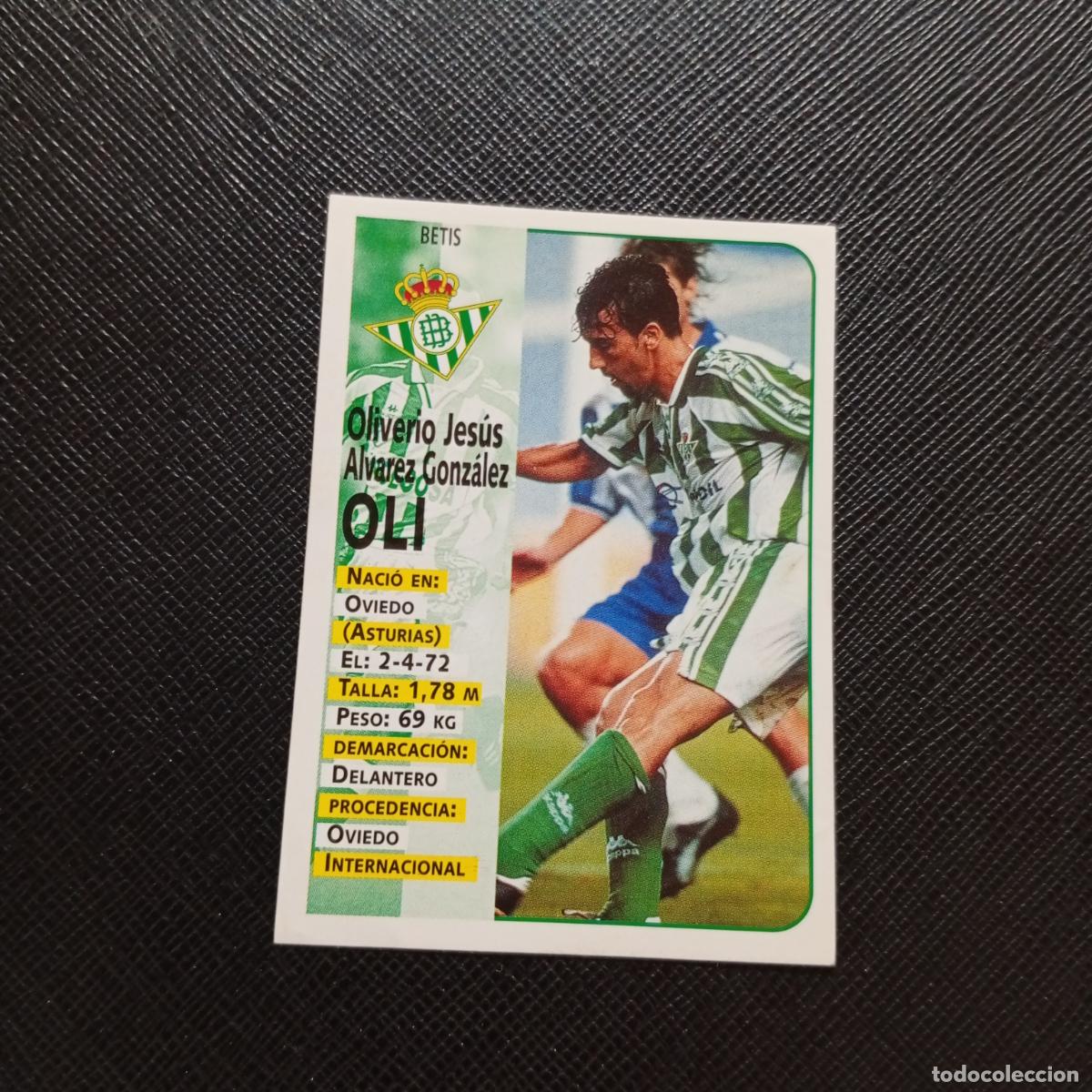 Cromos de F&uacute;tbol: 158 OLI REAL BETIS PANINI 1998 1999 CROMO FUTBOL LIGA 98 99 - SIN PEGAR - A111 PG271