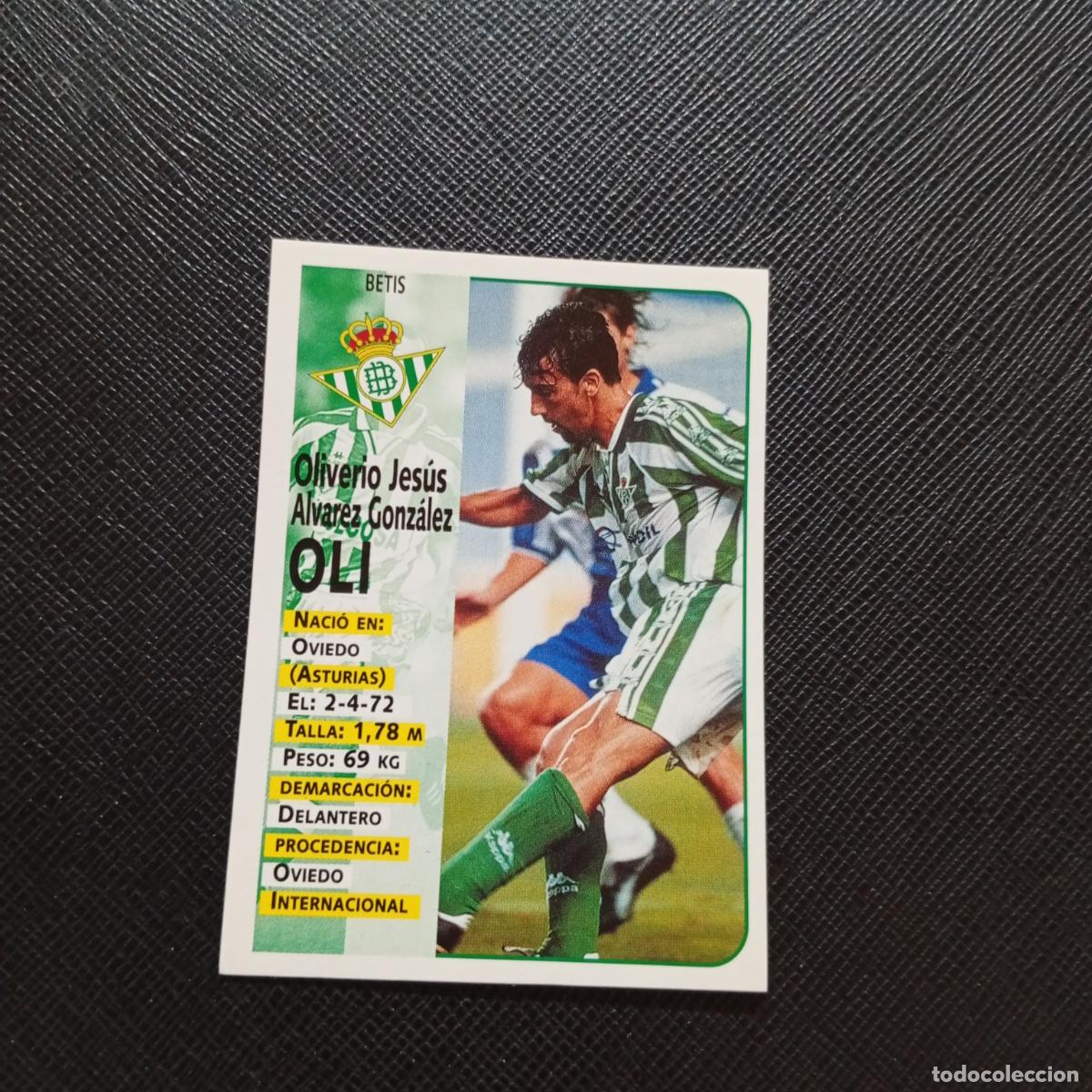 Cromos de F&uacute;tbol: 158 OLI REAL BETIS PANINI 1998 1999 CROMO FUTBOL LIGA 98 99 - SIN PEGAR - A111 PG271 B