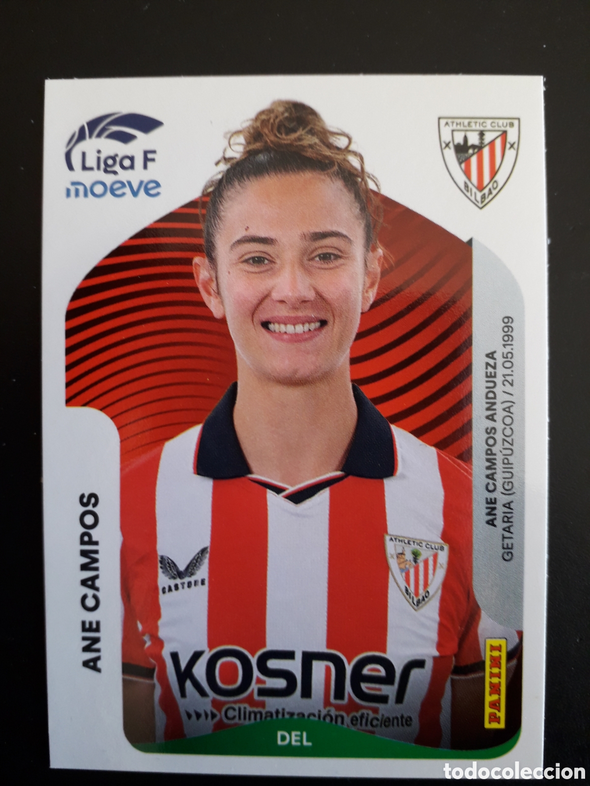 Cromos de F&uacute;tbol: ANE CAMPOS ATHLETIC BILBAO N&deg; 38 LIGA F FEMENINA 2025 2026 25 26 PANINI SIN PEGAR PEDIDO M&Iacute;NIMO 3&euro;.