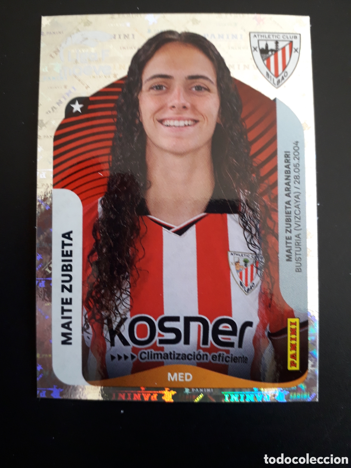 Cromos de F&uacute;tbol: MAITE ZUBIETA ATHLETIC BILBAO N&deg; 34 LIGA F FEMENINA 2025 2026 25 26 PANINI SIN PEGAR PEDIDO M&Iacute;NIM 3&euro;