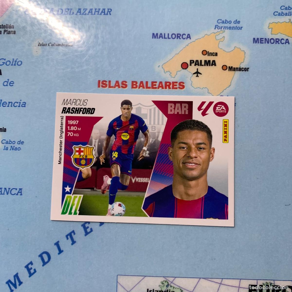 Cromos de F&uacute;tbol: Rashford &uacute;ltimo fichaje n&uacute;mero 20 del Barcelona cromo liga este 25-26 2025-2026