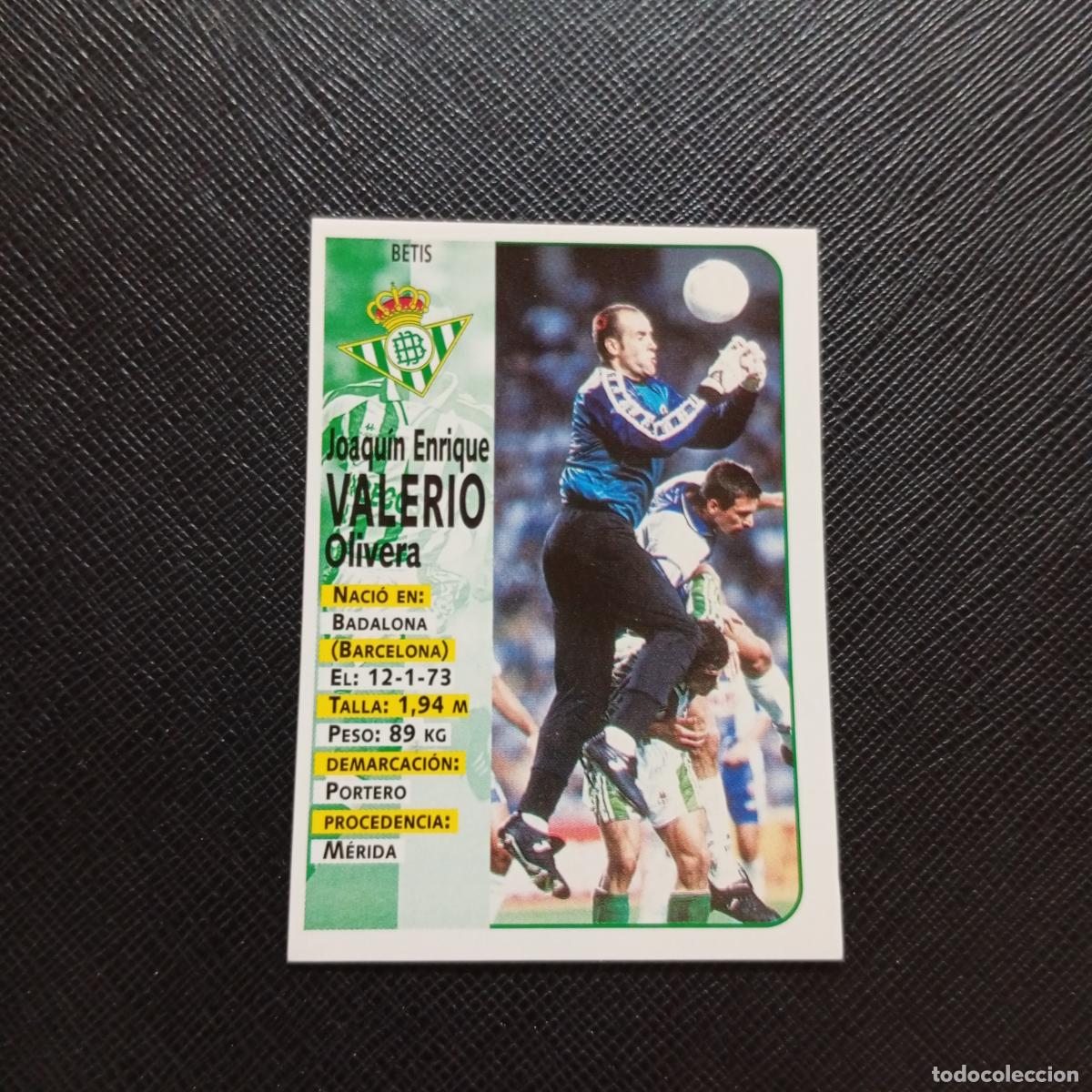 Cromos de F&uacute;tbol: 160 VALERIO REAL BETIS PANINI 1998 1999 CROMO FUTBOL LIGA 98 99 - SIN PEGAR - A111 PG298